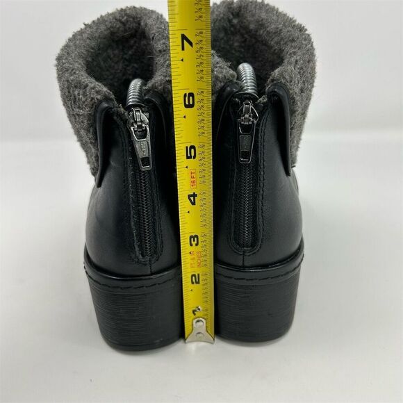 Clarks Women's Preslet Pierce Black Fur Clog Style Bootie Size 8 Casual Winter - Picture 9 of 12